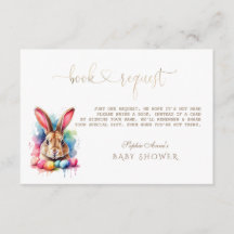 Watercolor Bunny Eggs Wildflowers Libros para bebé