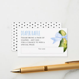 Tarjeta De Recepción Watercolor Dill Pickle Baby Shower Diaper Raffle