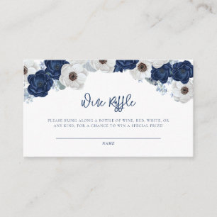 Tarjeta De Recepción Watercolor Floral Bridal Shower Wine Raffle