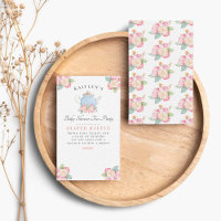 Watercolor Floral Tea Fiesta | Baby Shower Diaper