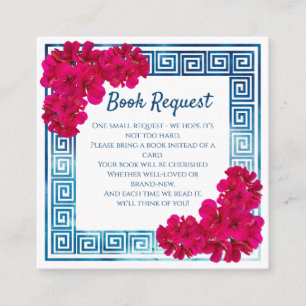 Tarjeta De Recepción Watercolor Grecian Elegance Libro De Baby Shower R