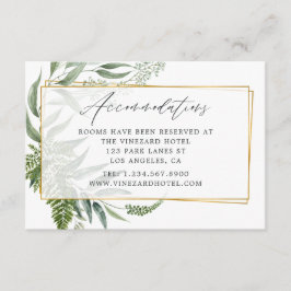 Tarjeta De Recepción Watercolor Herbario Boda geométrico