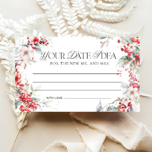 Tarjeta De Recepción Watercolor Invierno Floral Date Ideas Noche