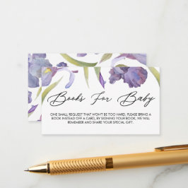 Tarjeta De Recepción Watercolor Iris Floral Spring Garden Bots For Bab