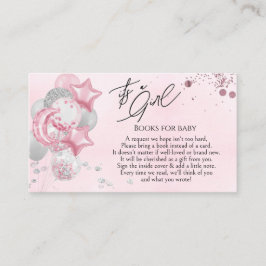 Tarjeta De Recepción Watercolor Pink Balloons Its A Girl Books for Baby
