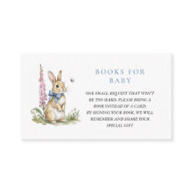 Watercolor Rabbit Boy Baby shower book request
