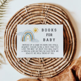 Tarjeta De Recepción Watercolor Rainbow Boho Boho Boho para bebé