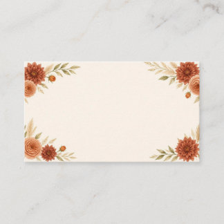 Tarjeta De Recepción Watercolor Terracotta Wedding Enclosure Card