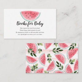 Tarjeta De Recepción Watercolor Watermelon Books para Baby Shower