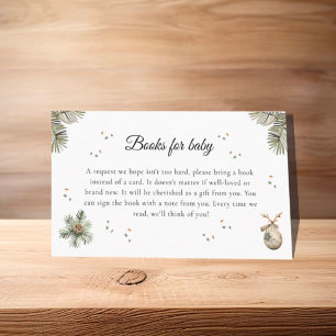 Tarjeta De Recepción Watercolor Winter Libros de Snowman para bebé