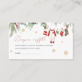 Tarjeta De Recepción WatercolorWinter Santa baby christmas baby showe