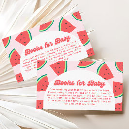 Tarjeta De Recepción Watermelon Baby Shower Books para el bebé