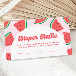 Tarjeta De Recepción Watermelon Baby Shower Diaper Raffle Ticket