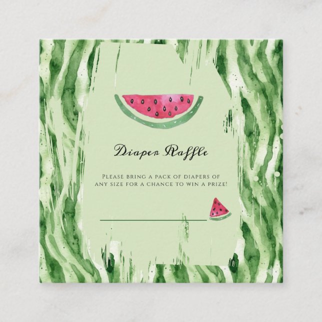 Tarjeta De Recepción Watermelon Sweet Girl Summer Diaper Raffle (Anverso)