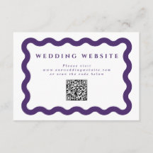 Wavy Purple Boda sitio web QR Code