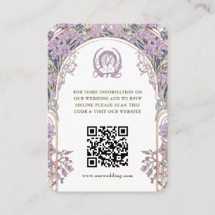 Tarjeta De Recepción Web de Info Nouveau, Boda de código QR