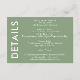 Tarjeta De Recepción Wedding Botanical Vintage | Elegant Curated Detail