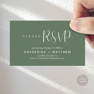 Tarjeta De Recepción Wedding Invita a RSVP a recordatorio Minimalista m