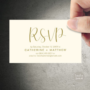 Tarjeta De Recepción Wedding Invita a RSVP a recordatorio Minimalista m