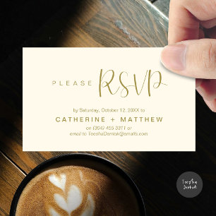 Tarjeta De Recepción Wedding Invita a RSVP a recordatorio Minimalista m