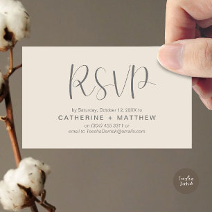 Tarjeta De Recepción Wedding Invita a RSVP a recordatorio Minimalista m