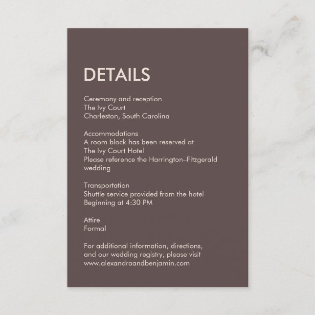 Tarjeta De Recepción Wedding Peacock Botanical | Couture Enclosure Art (Anverso)