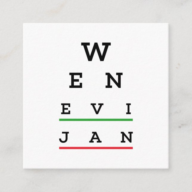 TARJETA DE RECEPCIÓN WEN EVIJAN (Anverso)