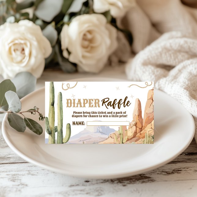 Tarjeta De Recepción Western Diaper Raffle Ticket (Subido por el creador)
