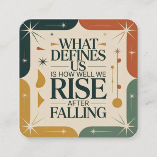 Tarjeta De Recepción What Defines Us Is How Well We Rise After Falling