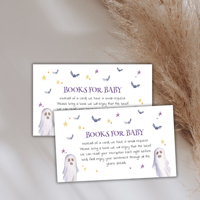 Tarjeta De Recepción Whimsical Books For Baby Halloween Baby Shower (Whimsical Books For Baby Halloween Baby Shower Enclosure Card)