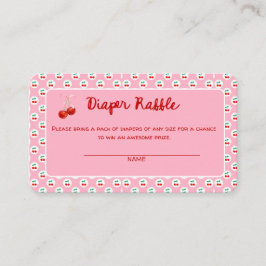 Tarjeta De Recepción Whimsical Coquette Cherry en Baby Shower superior