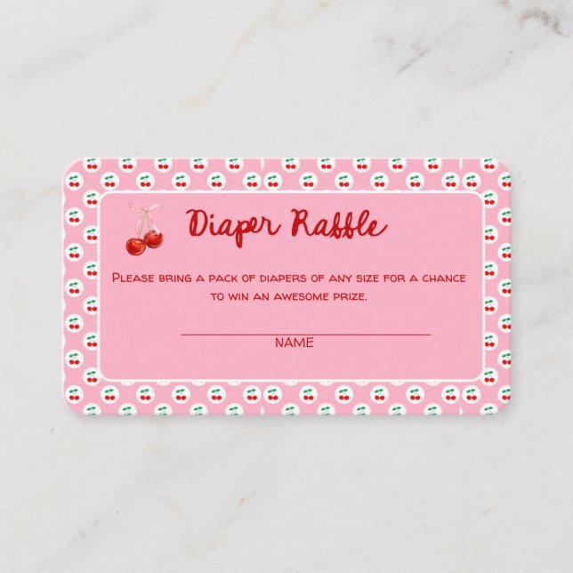 Tarjeta De Recepción Whimsical Coquette Cherry en Baby Shower superior (Anverso)