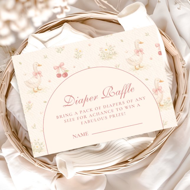 Tarjeta De Recepción Whimsical Dinosaur Diapper Raffle (Subido por el creador)