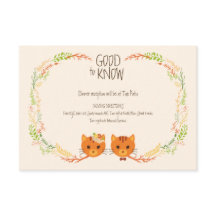 Whimsical Forest Cats (Cream) Wedding RSVP