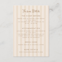 Tarjeta De Recepción Whimsical Handwritten Wedding Details