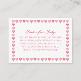 Tarjeta De Recepción Whimsical Hearts Baby Shower Books for Baby