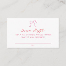 Tarjeta De Recepción Whimsical Hearts Baby Shower Diaper Raffle