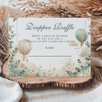 Whimsical Hot Air Balloon Diapper Raffle