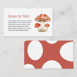 Tarjeta De Recepción Whimsical Mushroom Baby Shower Books para el bebé