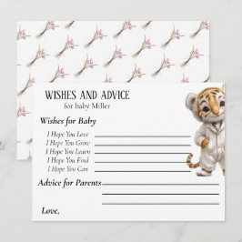 Tarjeta De Recepción Whimsical Pajama Parade Wishes and Advice