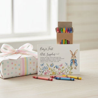 Tarjeta De Recepción Whimsical Peter Rabbit Baby’s First Art Supplies