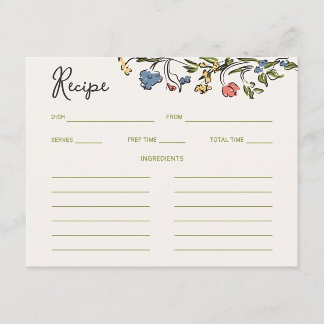 Tarjeta De Recepción Whimsical Quirky manuscrita Ducha Ducha (Anverso)