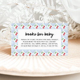 Tarjeta De Recepción Whimsical Retro Cherries | Libros para bebés