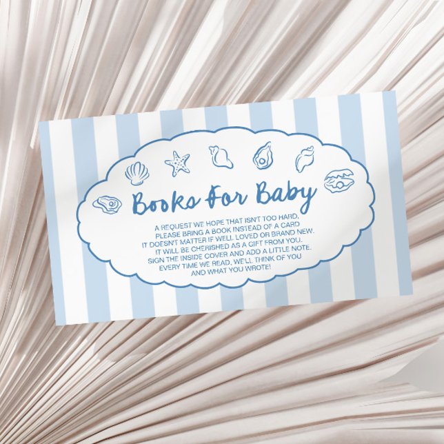 Tarjeta De Recepción Whimsical Seashell Baby Shower Books For Baby (Subido por el creador)