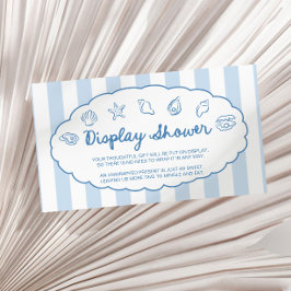 Tarjeta De Recepción Whimsical Seashell Baby Shower Display Shower
