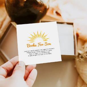 Tarjeta De Recepción Whimsical Sunshine Baby Shower Books para el bebé