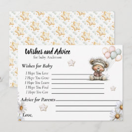 Tarjeta De Recepción Whimsical Teddy Bear Baby Shower Design