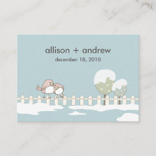 Tarjeta De Recepción Whimsical Winter Wedding Directions Chubby