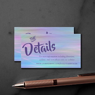 Tarjeta De Recepción Whimsical Wisps   Sitio web de Holo Fairy Pastel O