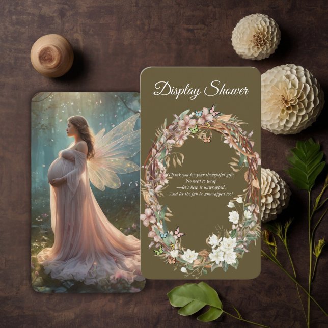 Tarjeta De Recepción Whimsical Woodland Floral Photo Baby Shower (Subido por el creador)